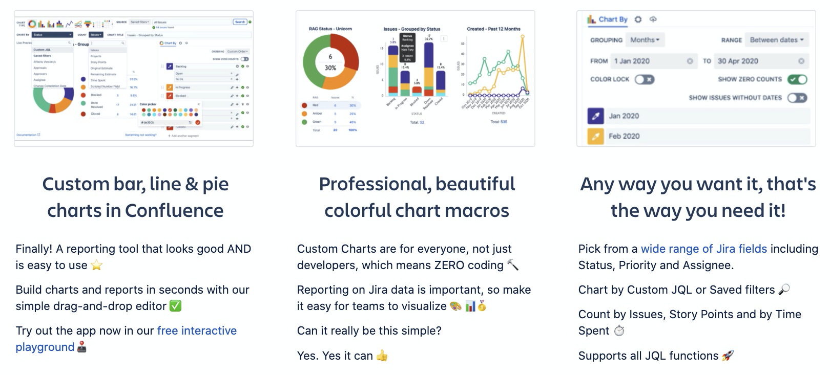 Custom Jira Charts for Reporting in Confluence Dashboards